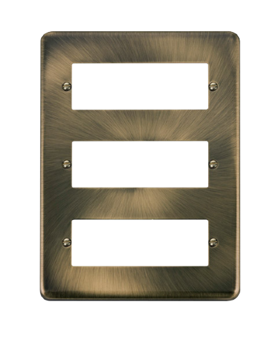 Scolmore DPAB518 - 3 Tier Minigrid Module Plate - 18 Apertures Deco Plus Scolmore - Sparks Warehouse