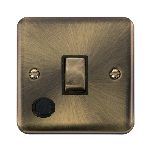 Scolmore DPAB522BK - 20A Ingot 1 Gang DP Switch With Flex Outlet - Black Deco Plus Scolmore - Sparks Warehouse