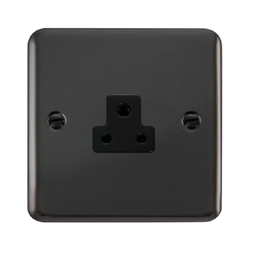 Scolmore DPMB039BK Click Deco Plus - 2A Round Pin Socket - Black