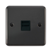 Scolmore DPBN125BK - Single Telephone Outlet - Secondary - Black Deco Plus Scolmore - Sparks Warehouse