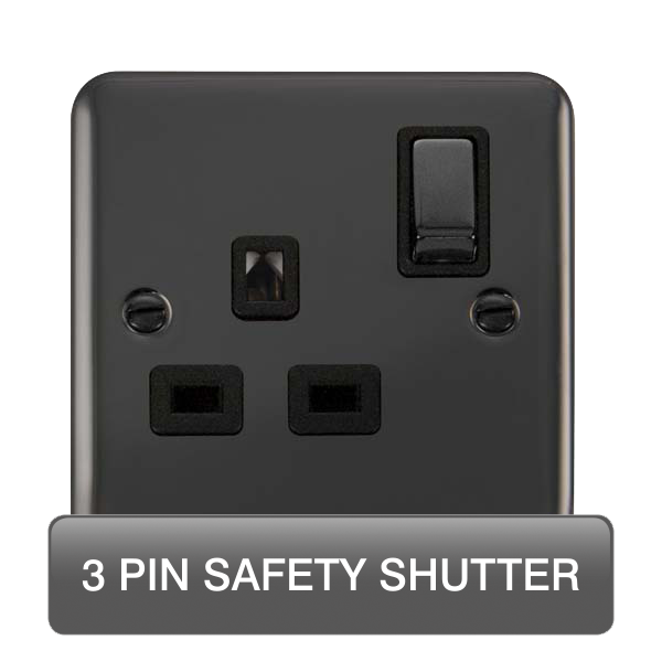 Scolmore DPMB1535BK Click Deco Plus Antique Brass Dp 1g Sw Skt Bnbk - DISCONTINUED