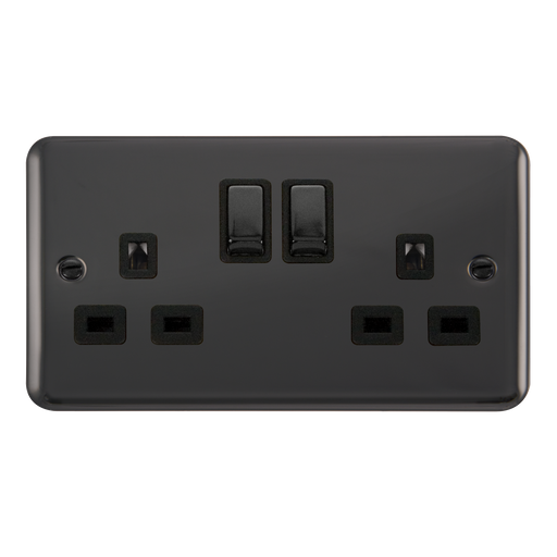 Scolmore DPBN1536BK Deco Plus Black Nickel Dp 2g Sw Skt Bnbk  Scolmore - Sparks Warehouse