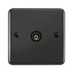 Scolmore DPBN158BK - Single Isolated Coaxial Outlet - Black Deco Plus Scolmore - Sparks Warehouse