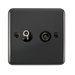 Scolmore DPBN170BK - Non-Isolated Satellite + Coaxial Outlet - Black Deco Plus Scolmore - Sparks Warehouse