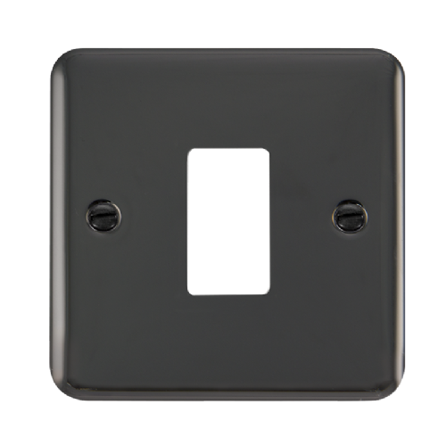 Scolmore DPBN20401 - 1 Gang GridPro® Frontplate - Black Nickel GridPro Scolmore - Sparks Warehouse