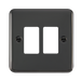 Scolmore DPBN20402 - 2 Gang GridPro® Frontplate - Black Nickel GridPro Scolmore - Sparks Warehouse