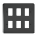 Scolmore DPBN20506 - 6 Gang GridPro® Frontplate - Black Nickel GridPro Scolmore - Sparks Warehouse