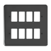 Scolmore DPBN20508 - 8 Gang GridPro® Frontplate - Black Nickel GridPro Scolmore - Sparks Warehouse