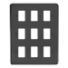 Scolmore DPBN20509 - 9 Gang GridPro® Frontplate - Black Nickel GridPro Scolmore - Sparks Warehouse