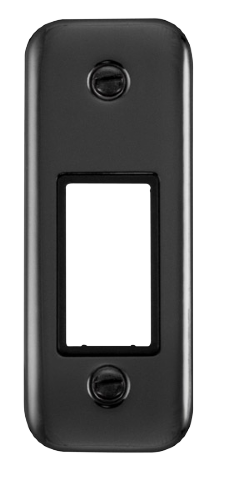 Scolmore DPBN471BK - 1 Gang Architrave Plate - 1 Aperture - Black Deco Plus Scolmore - Sparks Warehouse