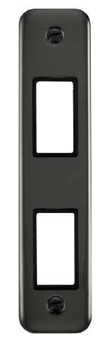 Scolmore DPBN472BK - 1 Gang Architrave Plate - 2 Apertures - Black Deco Plus Scolmore - Sparks Warehouse
