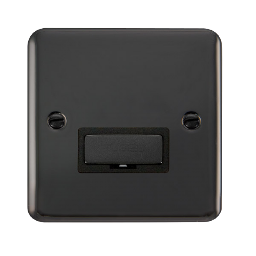 Scolmore DPBN750BK - 13A Ingot Fused Connection Unit - Black Deco Plus Scolmore - Sparks Warehouse