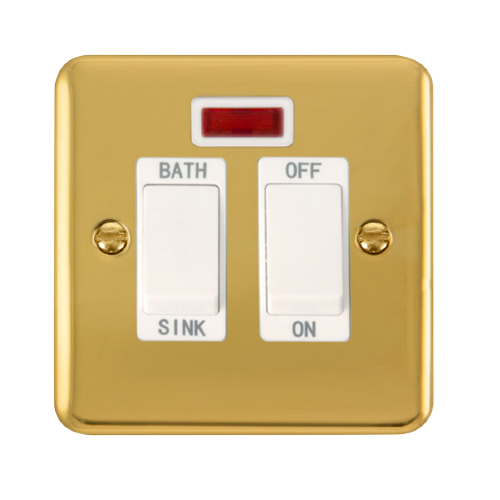 Scolmore DPBR024WH - 20A DP Sink/Bath Switch With Neon - White Deco Plus Scolmore - Sparks Warehouse