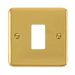 Scolmore DPBR20401 - 1 Gang GridPro® Frontplate - Polished Brass GridPro Scolmore - Sparks Warehouse