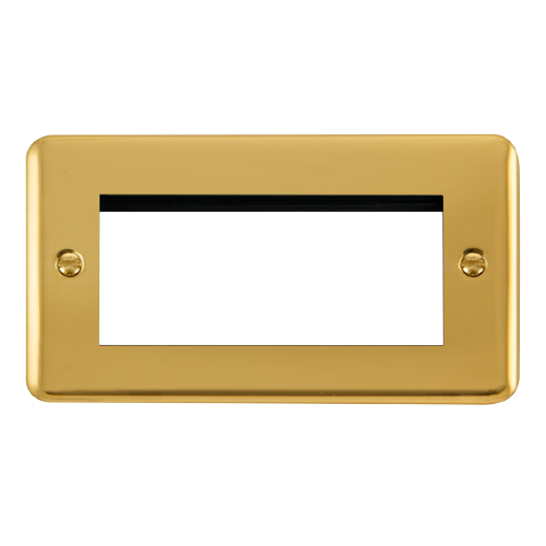 Scolmore DPBR312 - 2 Gang Plate - 4 Apertures Deco Plus Scolmore - Sparks Warehouse