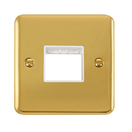 Scolmore DPBR402WH - 1 Gang Plate - 2 Apertures - White Deco Plus Scolmore - Sparks Warehouse