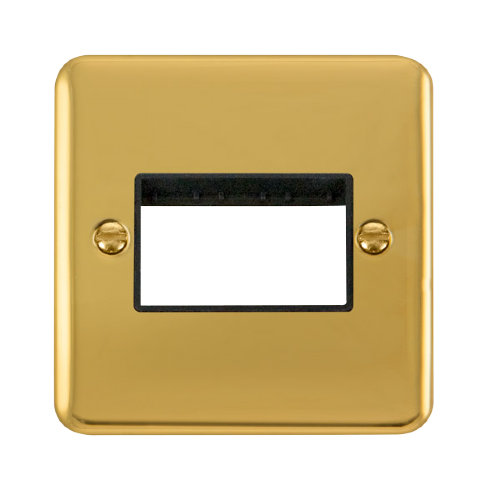 Scolmore DPBR403BK - 1 Gang Plate - 3 Apertures - Black Deco Plus Scolmore - Sparks Warehouse