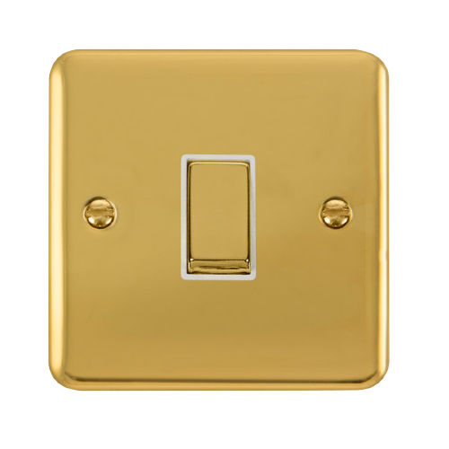 Scolmore DPBR425WH - 10AX Ingot 1 Gang Intermediate Plate Switch - White Deco Plus Scolmore - Sparks Warehouse