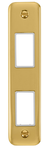 Scolmore DPBR472WH - 1 Gang Architrave Plate - 2 Apertures - White Deco Plus Scolmore - Sparks Warehouse