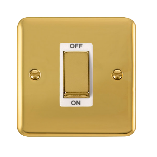 Scolmore DPBR500WH - 45A Ingot 1 Gang DP Switch - White Deco Plus Scolmore - Sparks Warehouse
