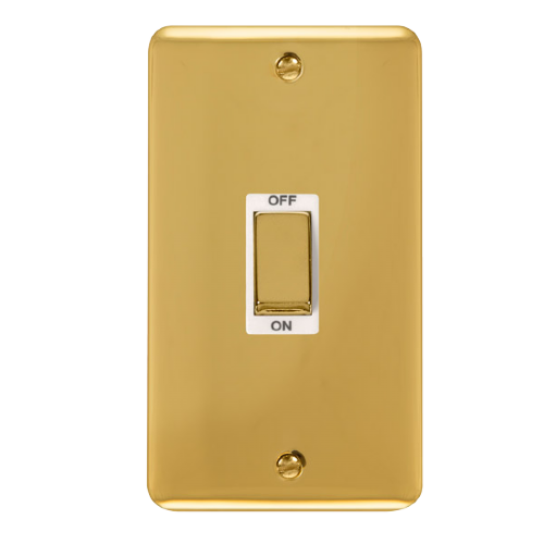 Scolmore DPBR502WH - 45A Ingot 2 Gang DP Switch - White Deco Plus Scolmore - Sparks Warehouse
