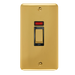 Scolmore DPBR503BK - 45A Ingot 2 Gang DP Switch With Neon - Black Deco Plus Scolmore - Sparks Warehouse