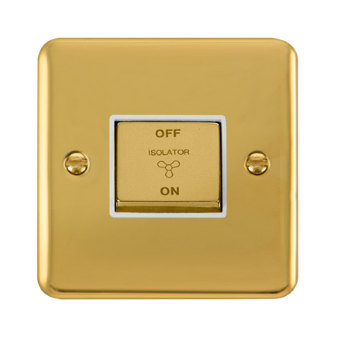 Scolmore DPBR520WH - 10AX Ingot 3 Pole Fan Isolation Plate Switch - White Deco Plus Scolmore - Sparks Warehouse