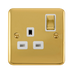 Scolmore DPBR535WH - 13A Ingot 1 Gang DP Switched Socket - White Deco Plus Scolmore - Sparks Warehouse