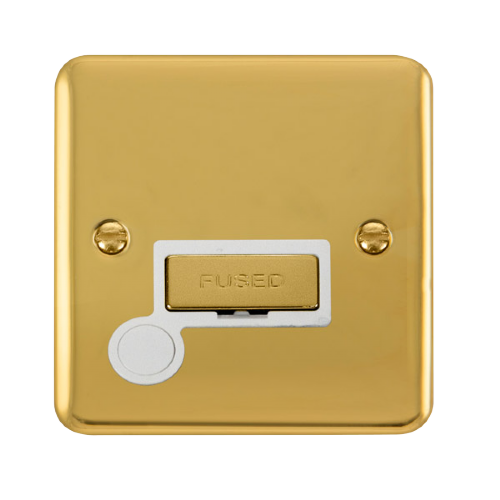 Scolmore DPBR550WH - 13A Ingot Fused Connection Unit With Flex Outlet - White Deco Plus Scolmore - Sparks Warehouse