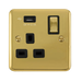 Scolmore DPBR571UBK Deco Plus Polished Brass 1g Skt Usb 2.1a Dp  Scolmore - Sparks Warehouse