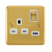 Scolmore DPBR571WH - 13A Ingot 1 Gang Switched Socket With 2.1A USB Outlet - White Deco Plus Scolmore - Sparks Warehouse