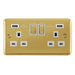 Scolmore DPBR580WH Deco Plus Polished Brass 2g Skt Usb 4.2a Dp  Scolmore - Sparks Warehouse