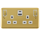 Scolmore DPBR586WH Deco Plus Polished Brass 2g 13a Sw Skt 4.2a A&c Usb Ingot Dpbr Wh  Scolmore - Sparks Warehouse
