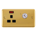 Scolmore DPBR655BK Deco Plus Polished Brass 13a 1g Dp Lockable Skt Neon Deco+ Br Bk  Scolmore - Sparks Warehouse