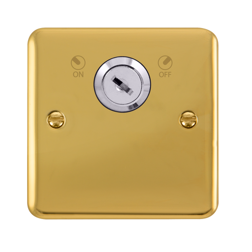 Scolmore DPBR660 Deco Plus Polished Brass 20a Dp Lockable Switch Deco+ Br  Scolmore - Sparks Warehouse