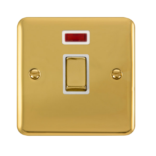 Scolmore DPBR723WH - 20A Ingot DP Switch With Neon - White Deco Plus Scolmore - Sparks Warehouse