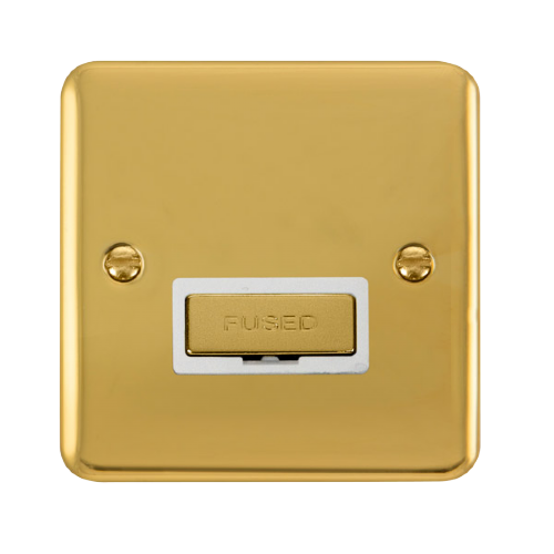 Scolmore DPBR750WH - 13A Ingot Fused Connection Unit - White Deco Plus Scolmore - Sparks Warehouse