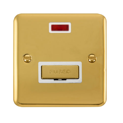 Scolmore DPBR753WH - 13A Ingot Fused Connection Unit With Neon - White Deco Plus Scolmore - Sparks Warehouse