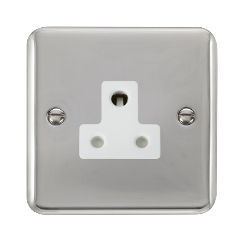 Scolmore DPCH038WH - 5A Round Pin Socket - White Deco Plus Scolmore - Sparks Warehouse