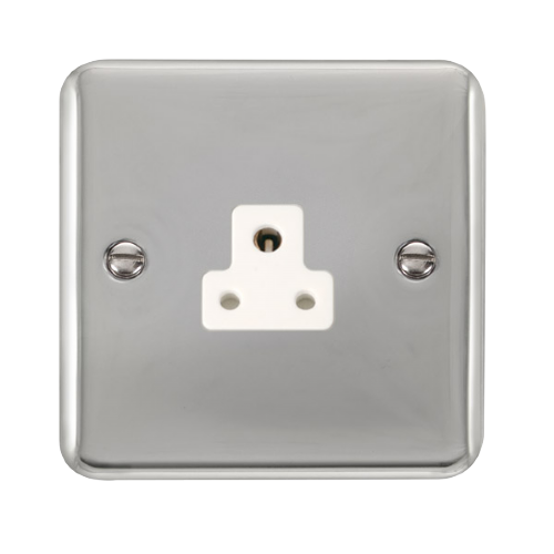 Scolmore DPCH039WH - 2A Round Pin Socket - White Deco Plus Scolmore - Sparks Warehouse