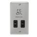 Scolmore DPCH100BK - Dual Voltage Shaver Socket Outlet - 115/230V - Black Deco Plus Scolmore - Sparks Warehouse