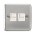 Scolmore DPCH126WH - Twin Telephone Outlet - Secondary - White Deco Plus Scolmore - Sparks Warehouse