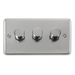 Scolmore DPCH153 - 3 Gang 2 Way 400Va Dimmer Switch Deco Plus Scolmore - Sparks Warehouse