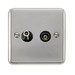 Scolmore DPCH157BK - Isolated Satellite + Coaxial Outlet - Black Deco Plus Scolmore - Sparks Warehouse