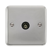 Scolmore DPCH158BK - Single Isolated Coaxial Outlet - Black Deco Plus Scolmore - Sparks Warehouse