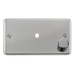 Scolmore DPCH185 - 2 Gang Dimmer Plate + Knobs (630W or 1000W) - 1 Aperture Deco Plus Scolmore - Sparks Warehouse