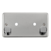 Scolmore DPCH186 - 2 Gang Dimmer Plate + Knobs (1630W Max) - 2 Apertures Deco Plus Scolmore - Sparks Warehouse