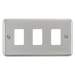 Scolmore DPCH20403 - 3 Gang GridPro® Frontplate - Polished Chrome GridPro Scolmore - Sparks Warehouse