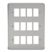 Scolmore DPCH20512 - 12 Gang GridPro® Frontplate - Polished Chrome GridPro Scolmore - Sparks Warehouse