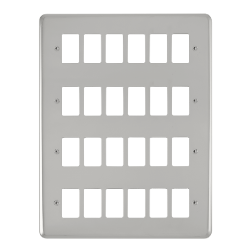 Scolmore DPCH20524 - 24 Gang GridPro® Frontplate - Polished Chrome GridPro Scolmore - Sparks Warehouse